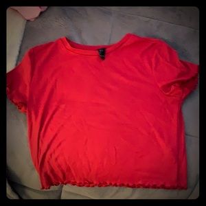 Red crop top